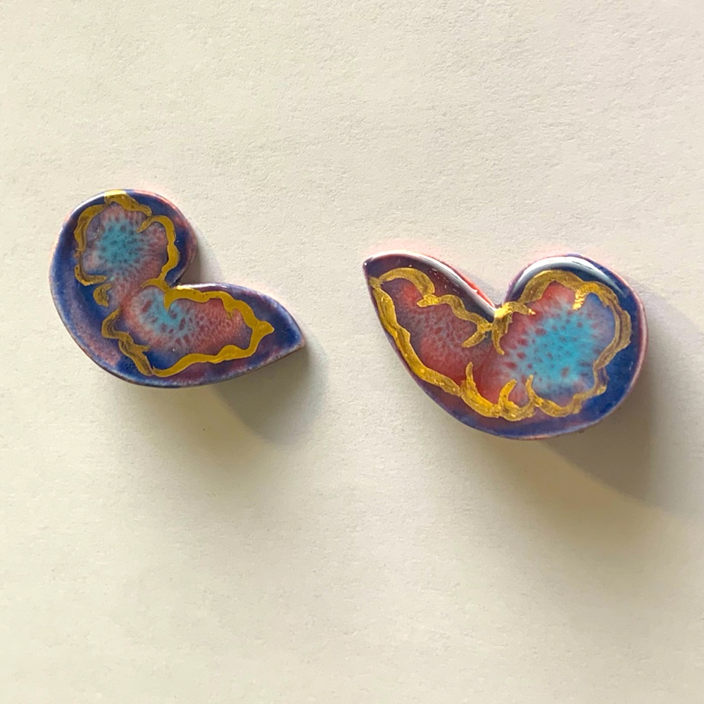 🦖5 for $20 | 70s ceramic clip on earrings